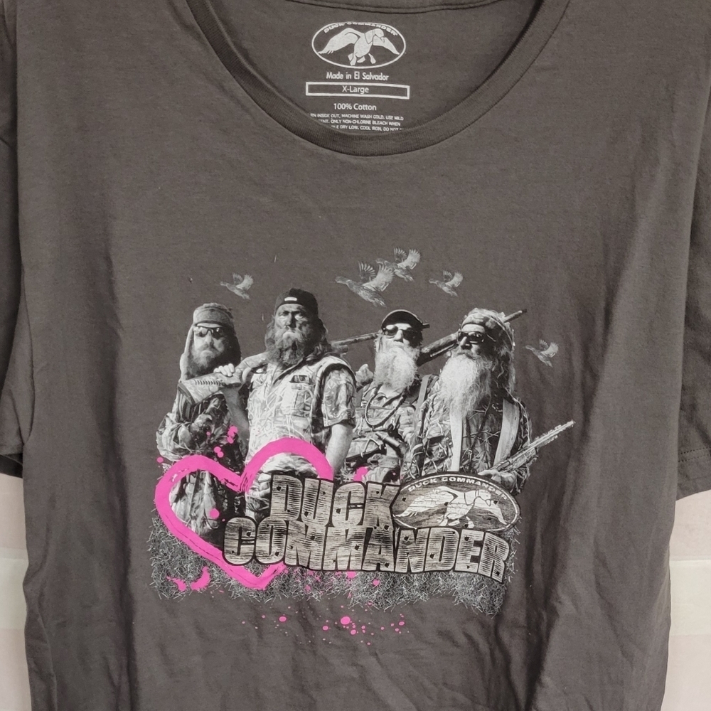 Duck Comander XL T-shirt Gray Well Loved